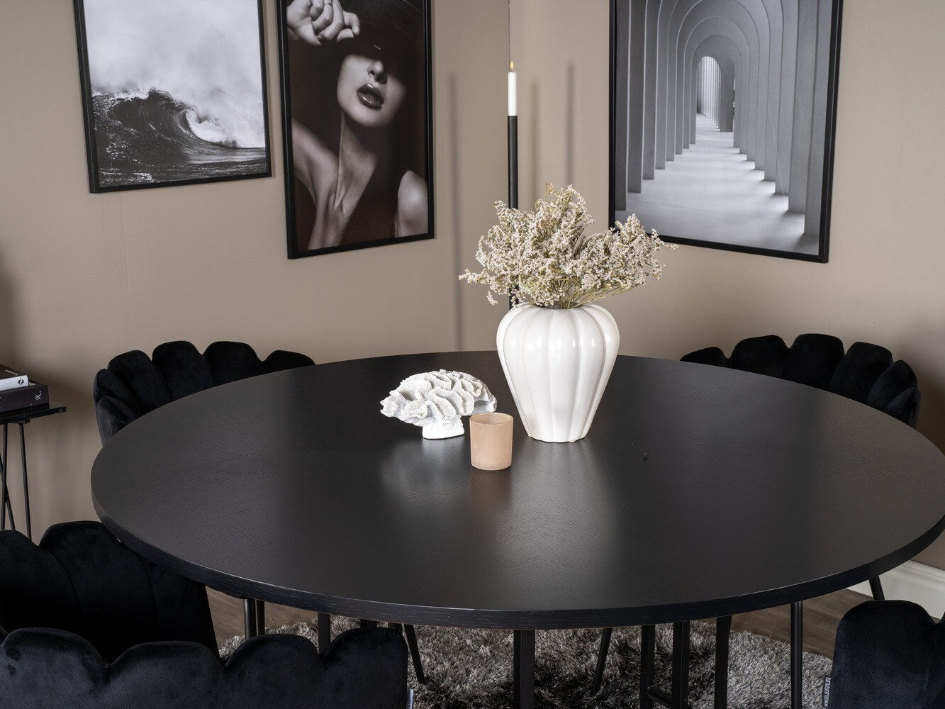 Salle à manger complète Dallas 313 (Noir)