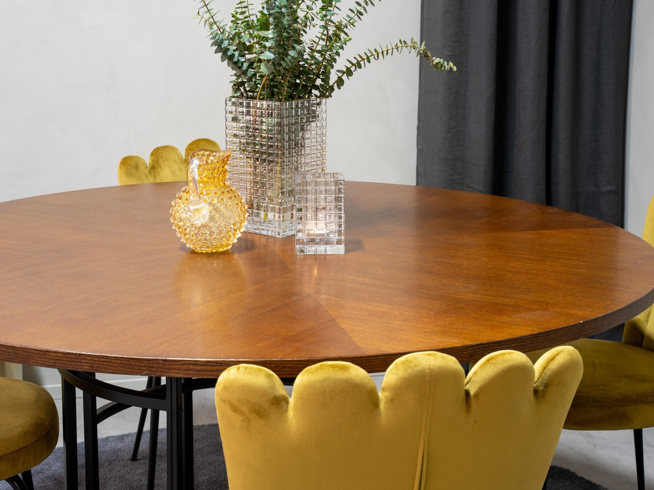Salle à manger complète Dallas 314 (Jaune + Noir)