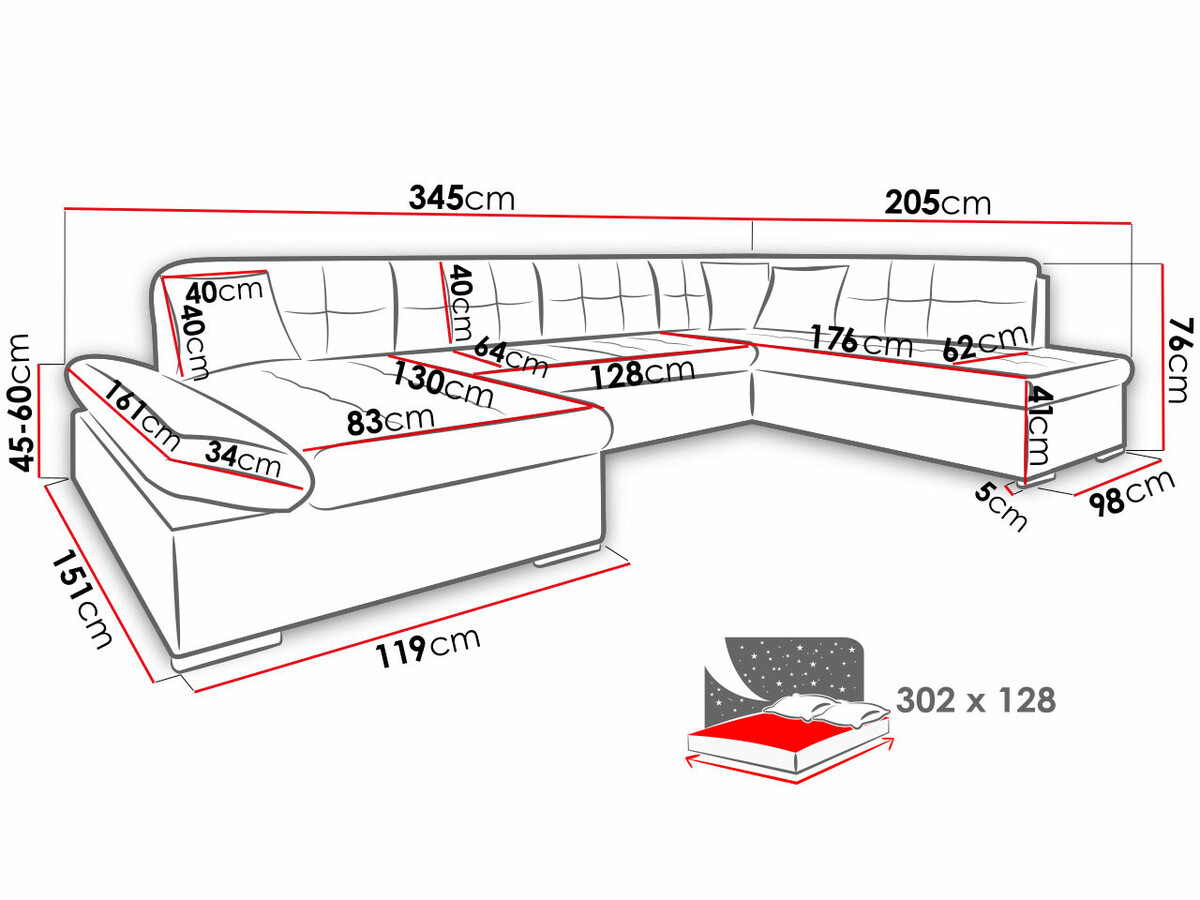 Canapé d'angle Comfivo 149 (Zetta 291 + Zetta 294)