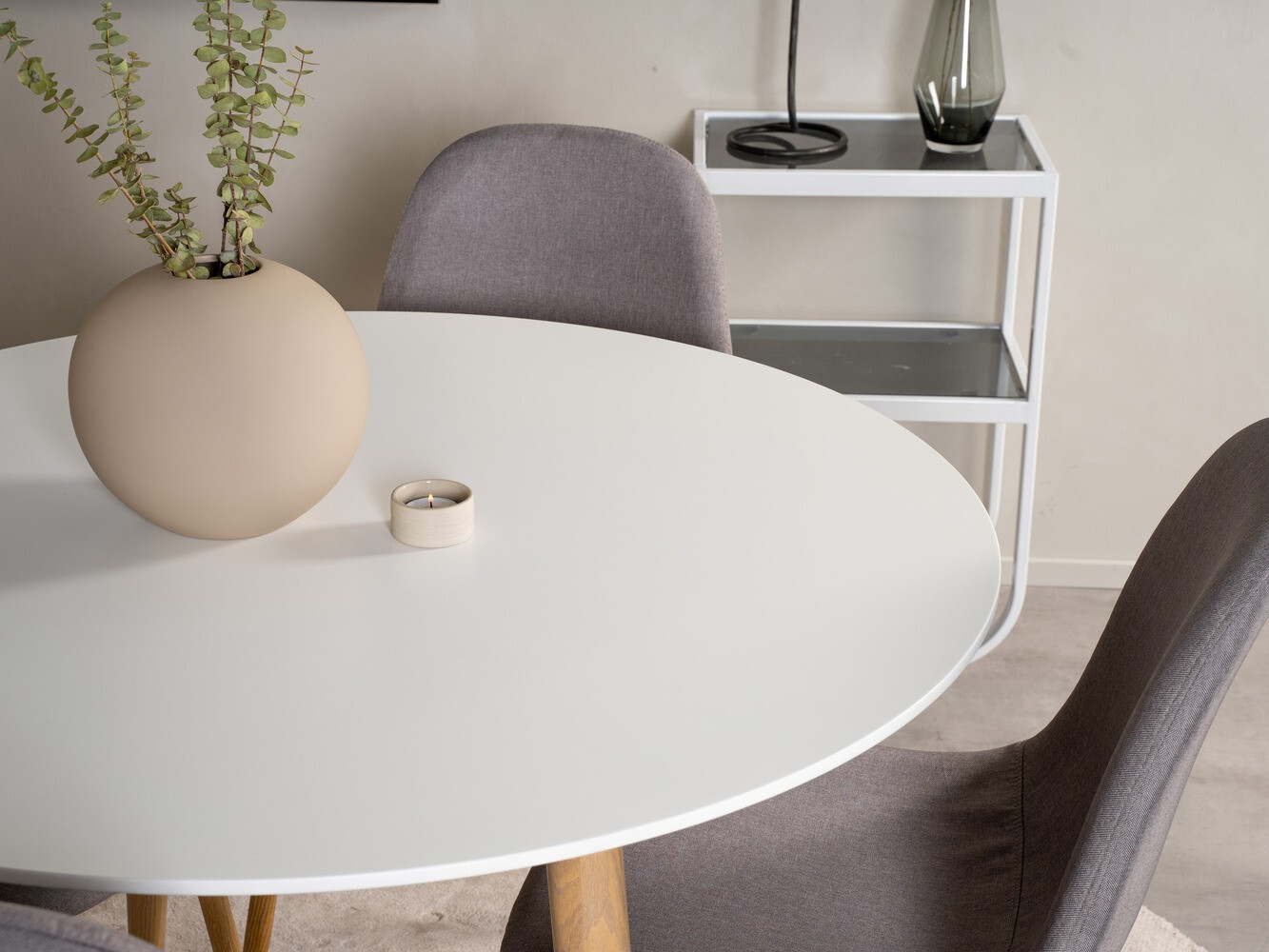 Salle à manger complète Dallas 291 (Gris + Chêne)