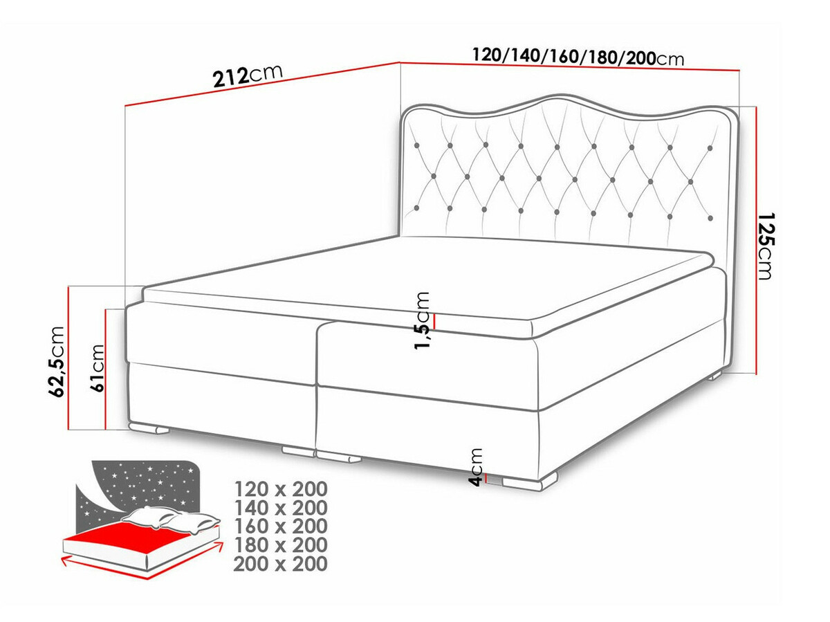 Lit boxspring Tectum (Soft 020)
