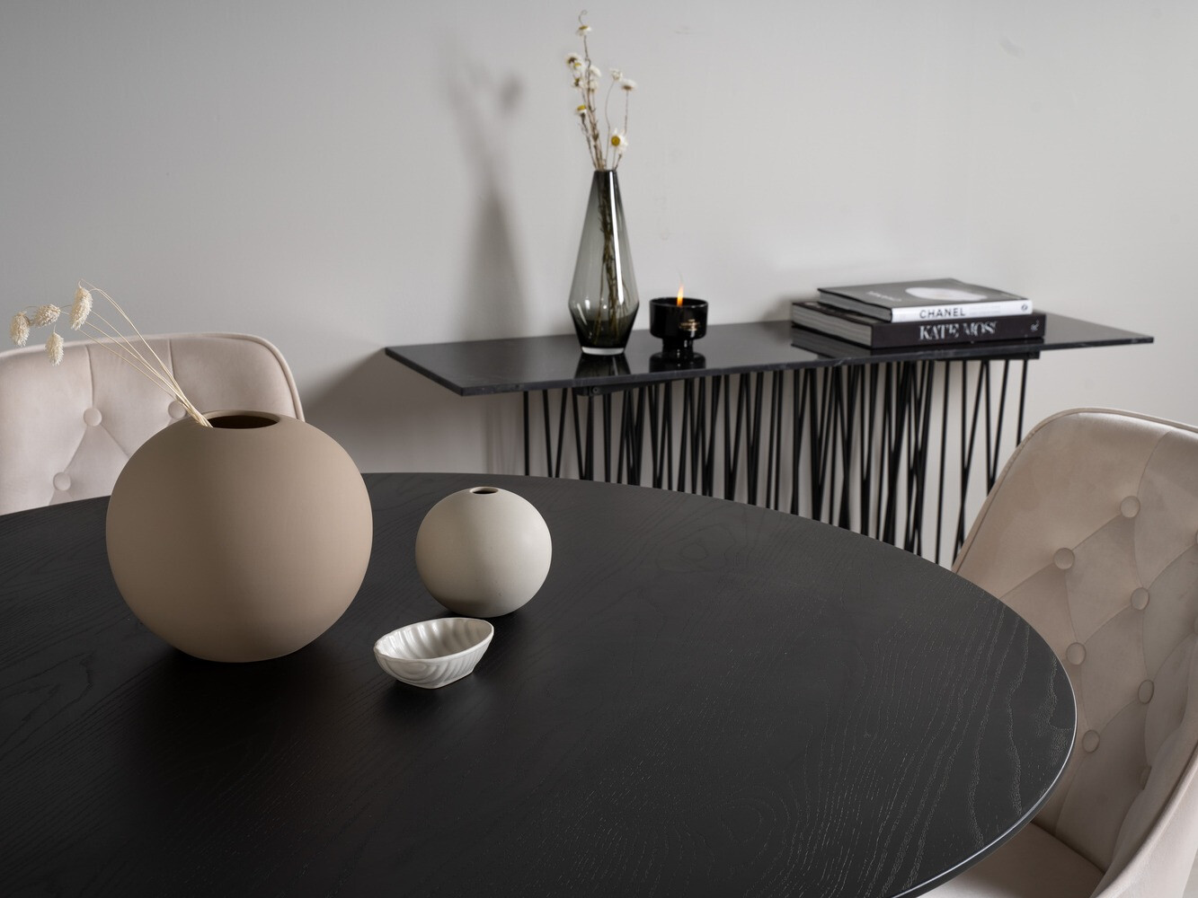 Salle à manger complète Dallas 1178 (Beige + Doré)
