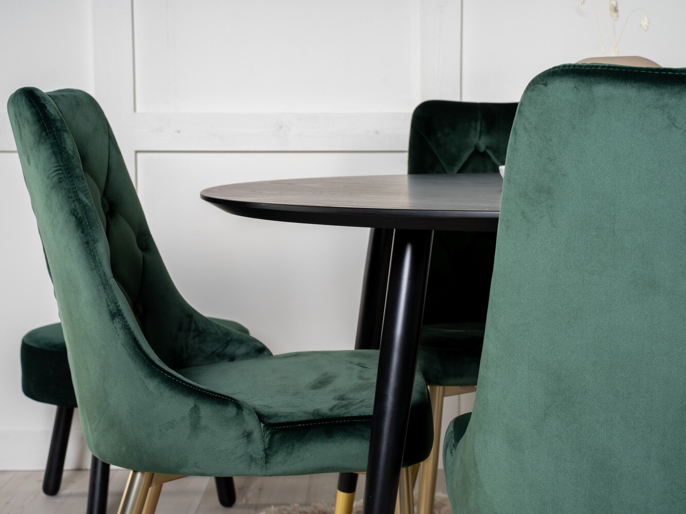 Salle à manger complète Dallas 1178 (Vert + Doré)