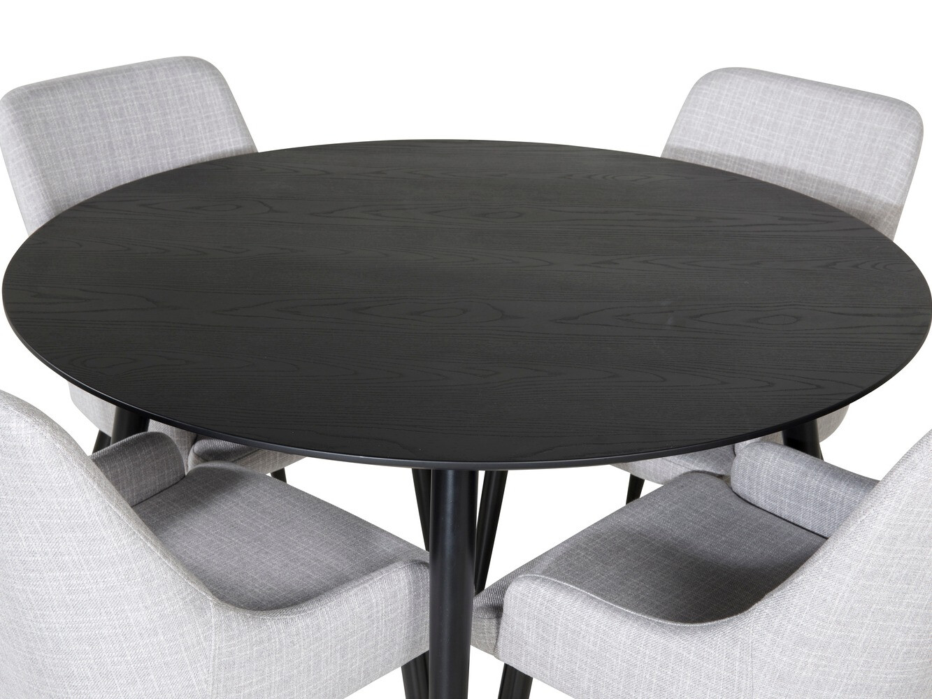 Salle à manger complète Dallas 1181 (Gris + Noir)
