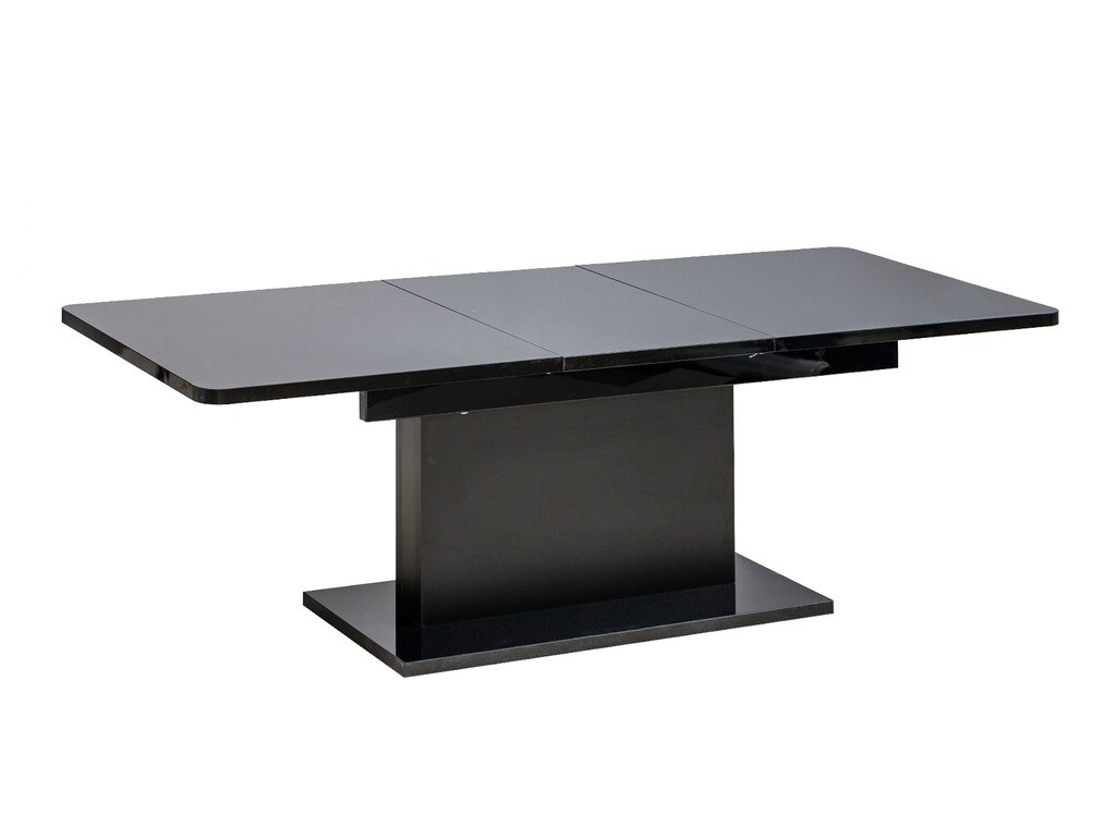 Table basse transformable Ogden 158 (Noir brillant + Noir)
