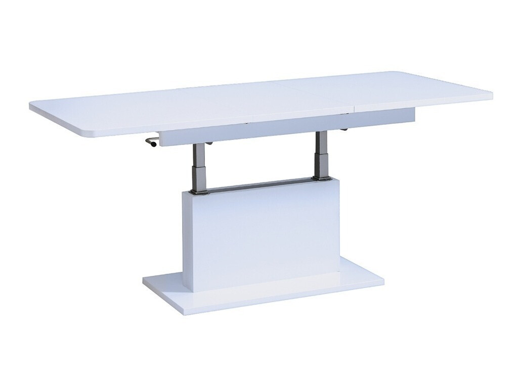 Table basse transformateur Ogden 158 (Blanc brillant + Blanc)