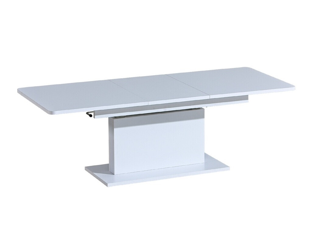 Table basse transformateur Ogden 158 (Blanc brillant + Blanc)