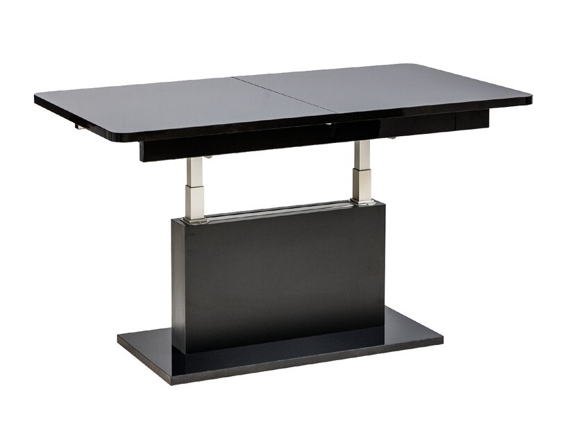 Table basse transformateur Ogden 158 (Noir brillant + Noir)