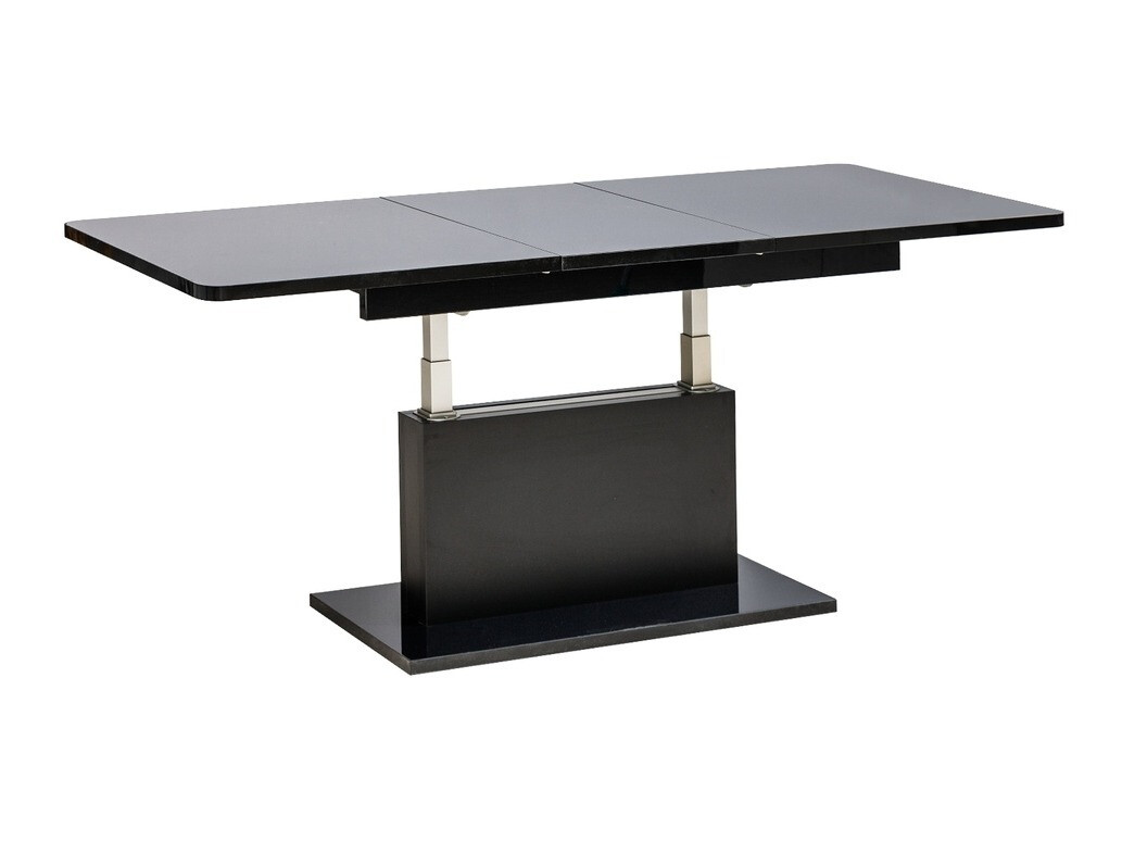 Table basse transformateur Ogden 158 (Noir brillant + Noir)