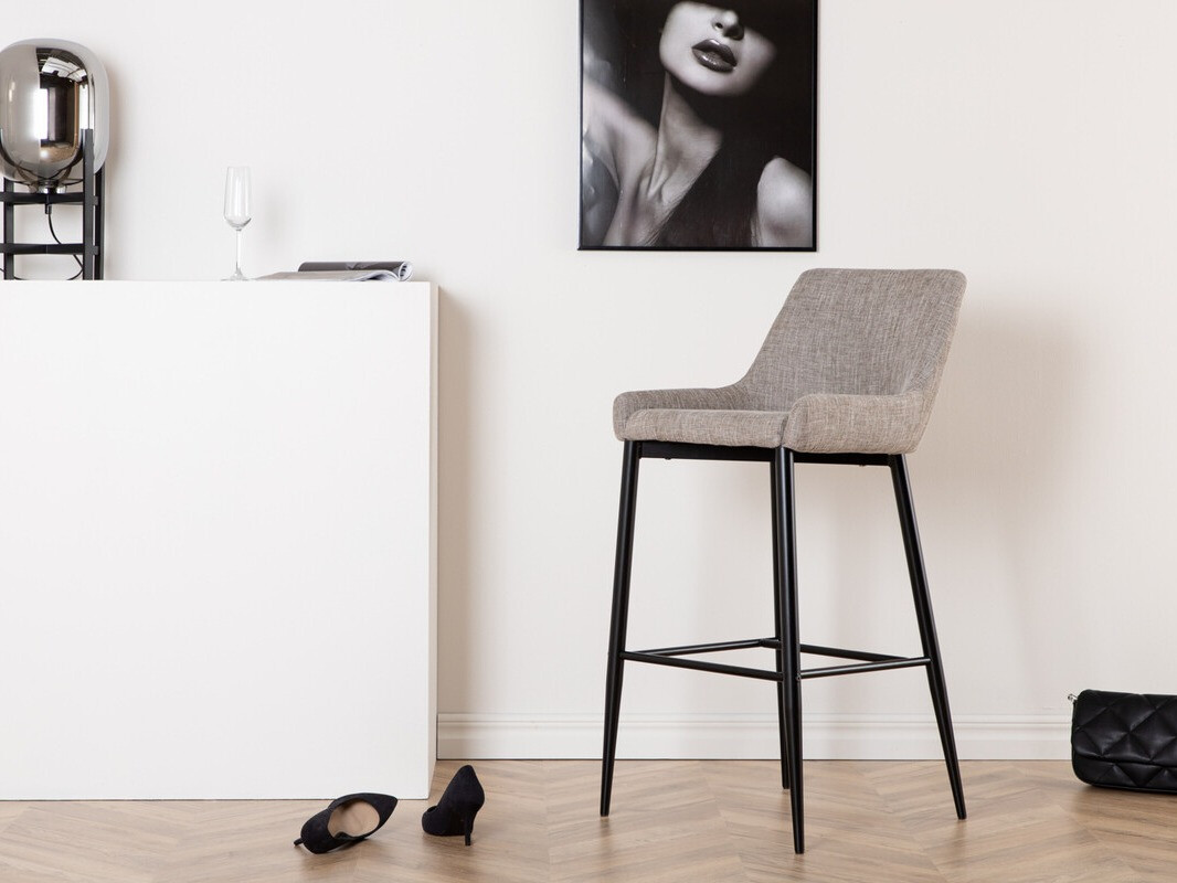 Chaise de bar Dallas 2647 (Beige + Noir)