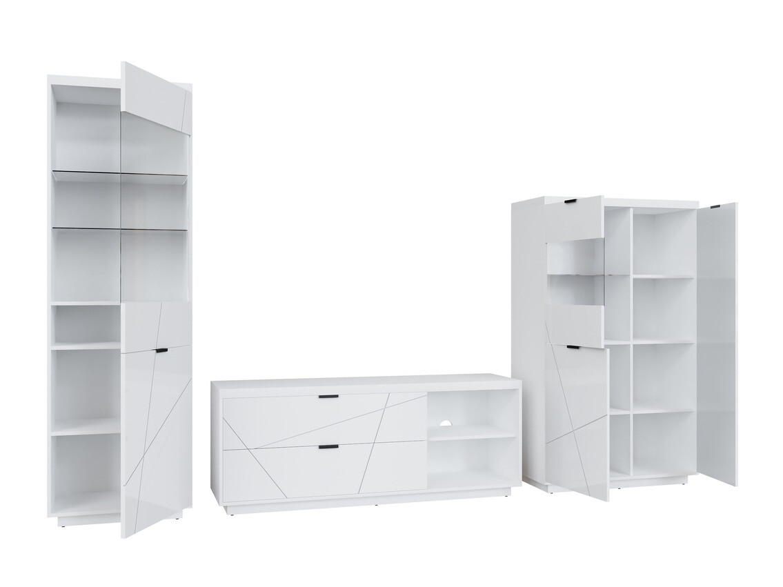 Ensemble de salon Fivale 112 (Blanc brillant + Blanc)