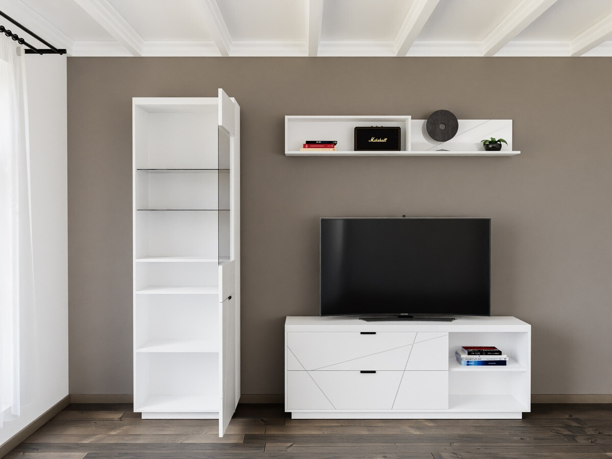 Ensemble de salon Fivale 113 (Blanc brillant + Blanc)