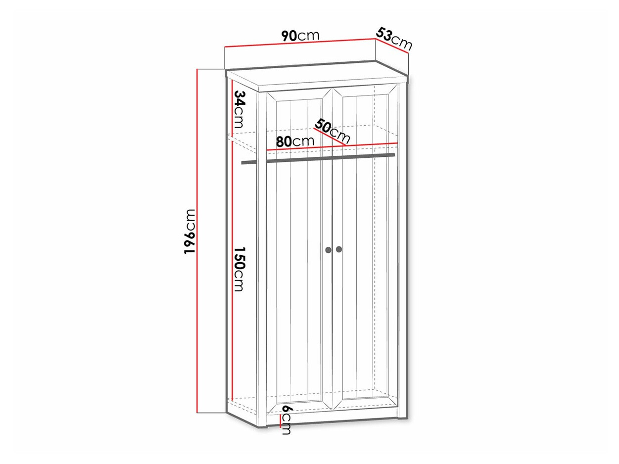 Armoire Ferdore 107 (Gris)