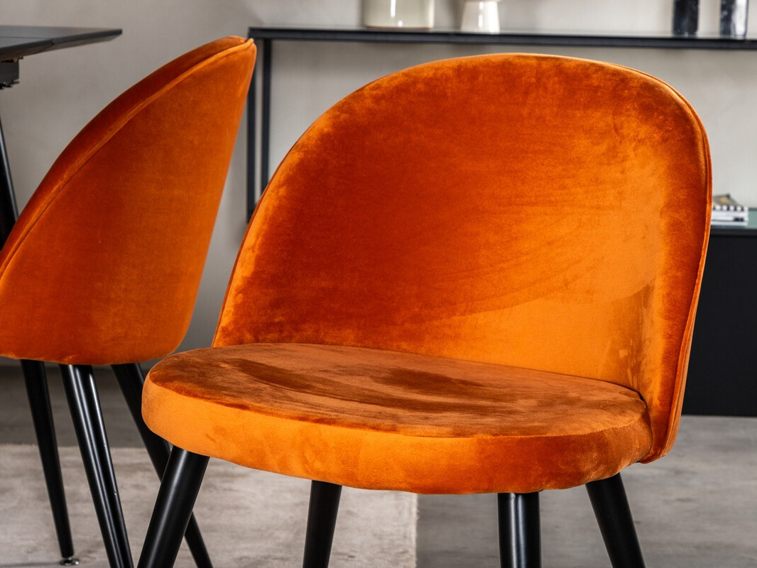 Chaise Dallas 136 (Orange + Noir)