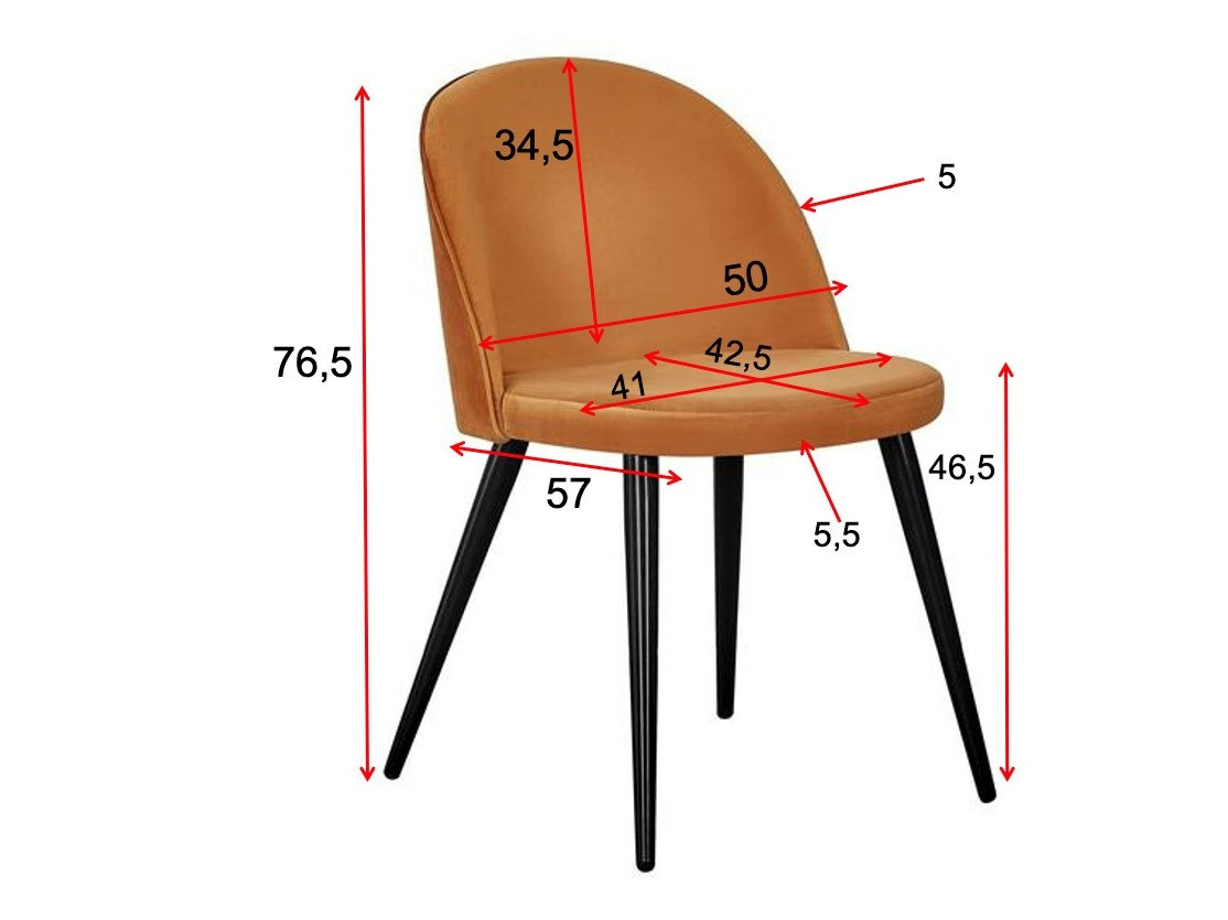 Chaise Dallas 136 (Orange + Noir)