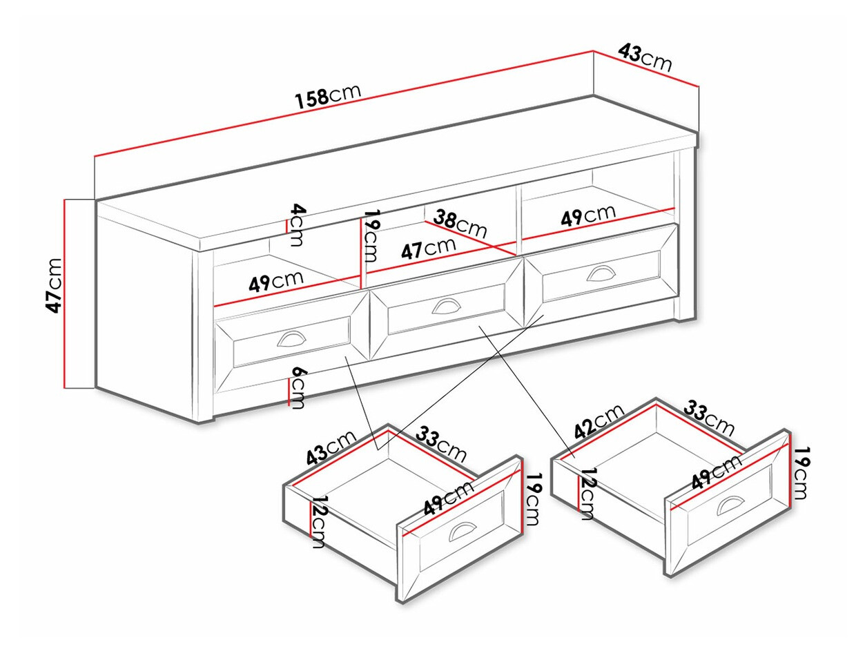 Meuble TV Parma 100 (Gris)