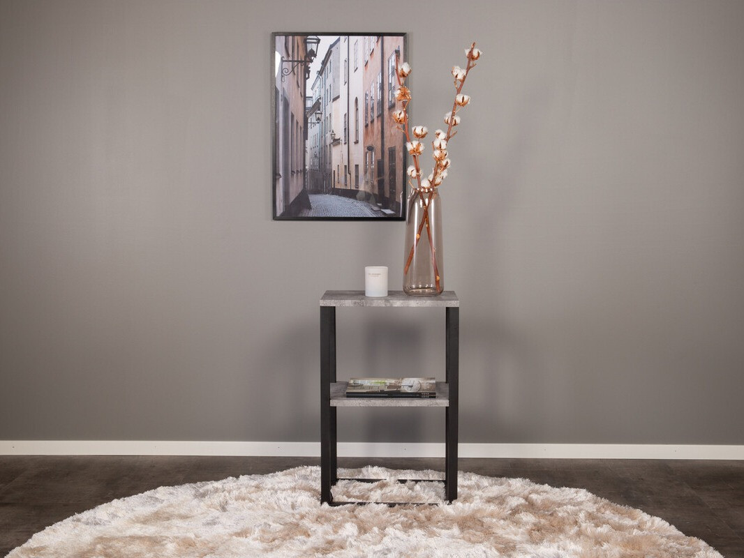 Table d'appoint Dallas 3219 (Noir + Béton)