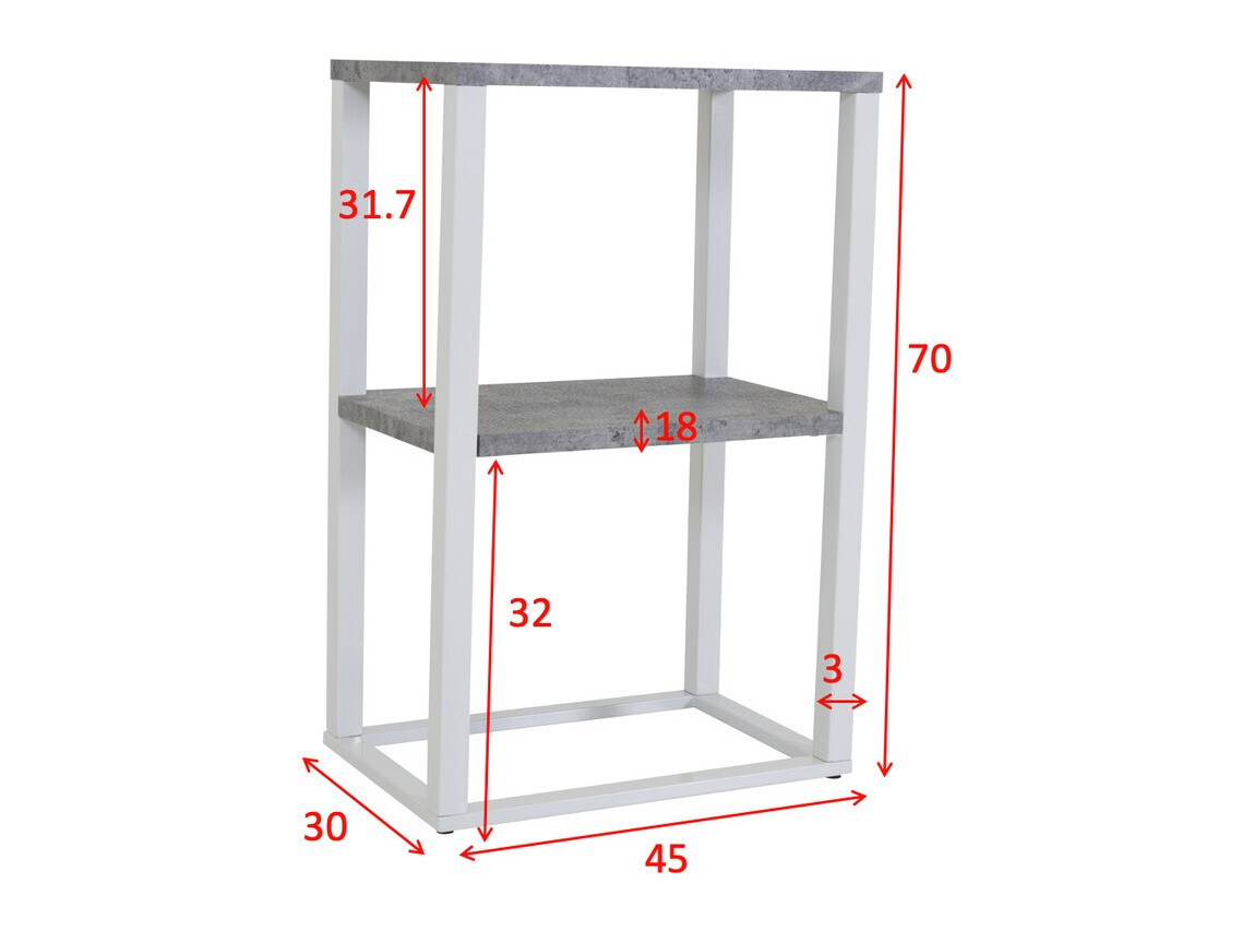 Table d'appoint Dallas 3219 (Noir + Béton)