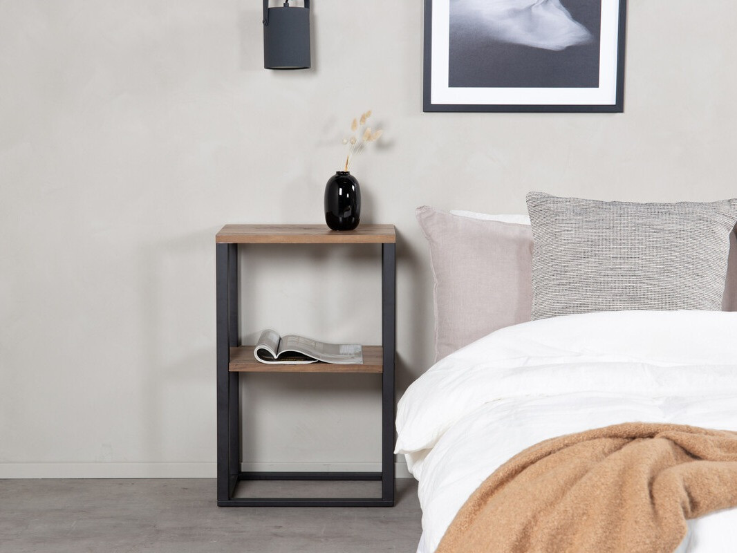 Table d'appoint Dallas 3219 (Noir + Teck)
