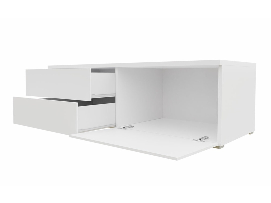 Meuble TV Hortus (Blanc + Gris brillant)