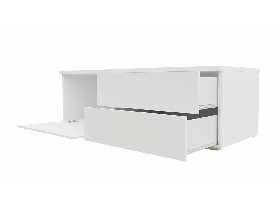 Meuble TV Hortus (Blanc + Gris brillant)