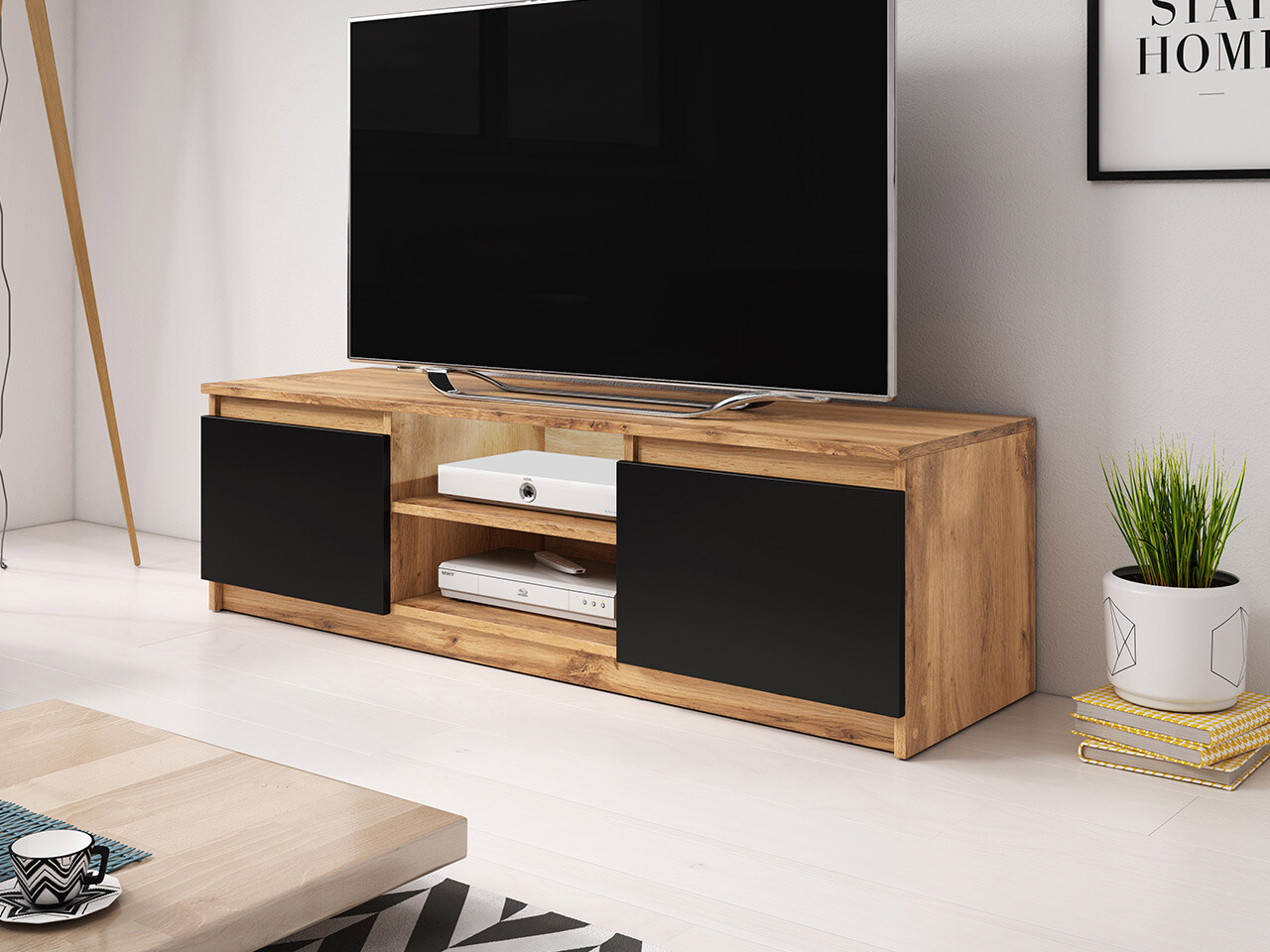 Meuble TV Sarasota 139 (Chêne wotan + Graphite)