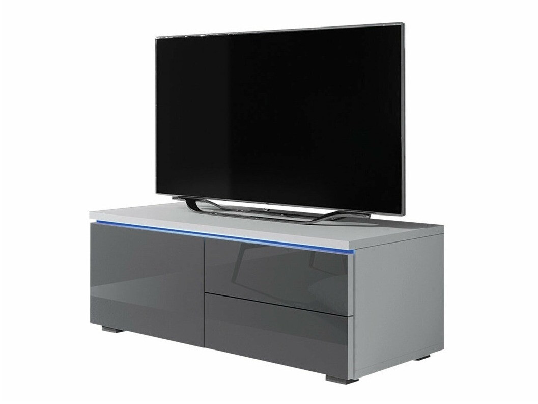 Meuble TV Uva VI (Blanc + Gris brillant)