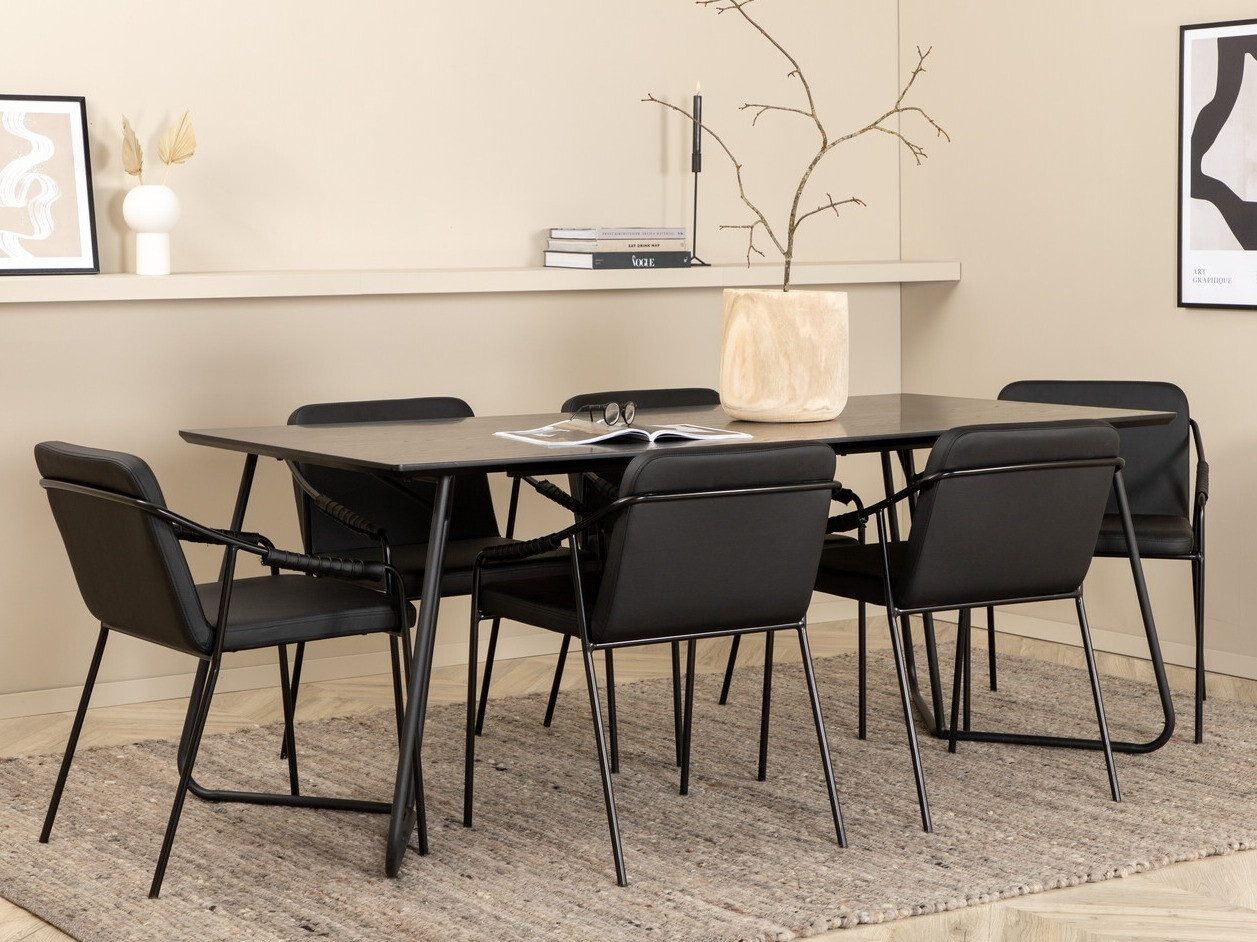 Salle à manger complète Dallas 2720 (Noir)