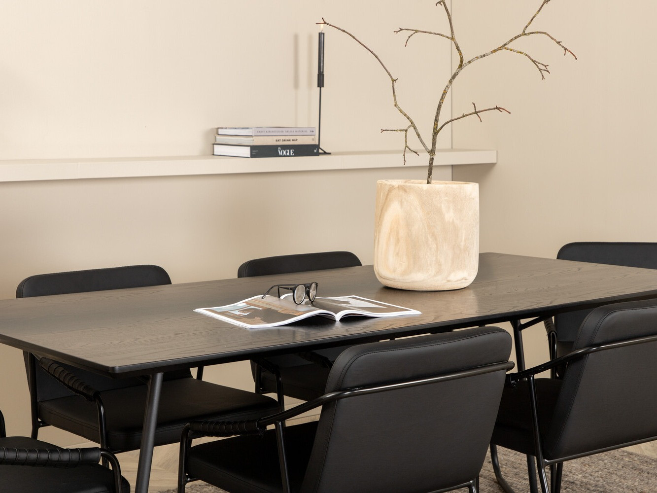 Salle à manger complète Dallas 2720 (Noir)