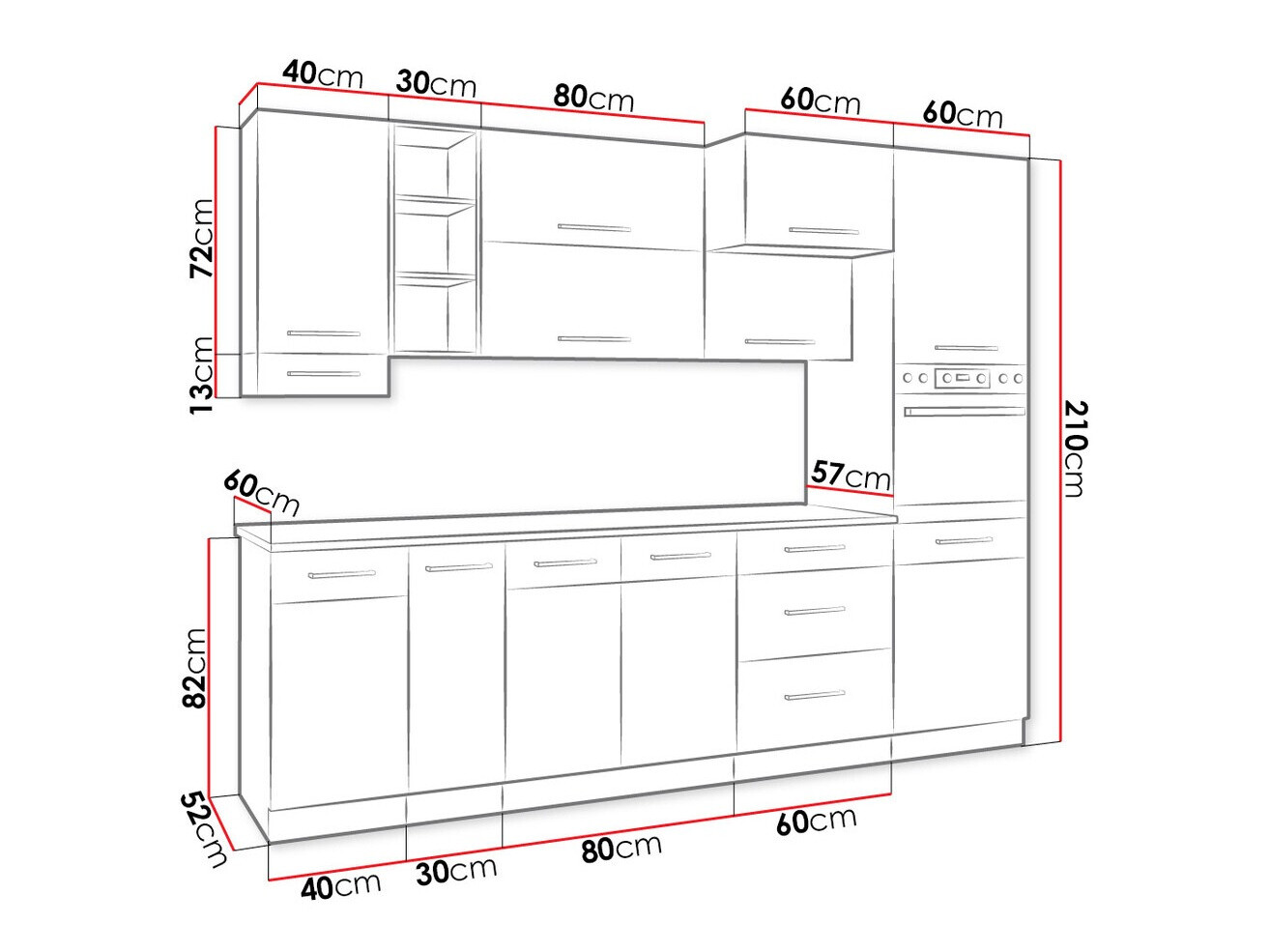 Cuisine complète modulaire Wood White 137