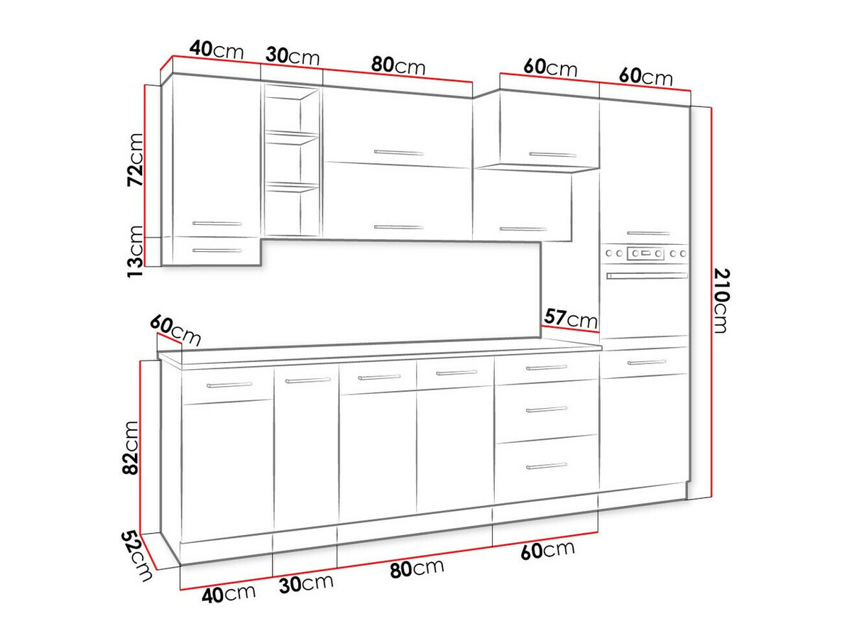 Cuisine complète modulaire Wood White 137