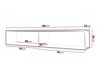Meuble TV Sarasota 121 (Bodega + Blanc brillant)