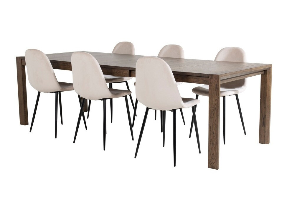 Salle à manger complète Dallas 1632 (Chêne foncé)