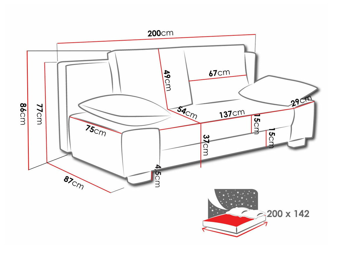 Canapé convertible Comfivo 145 (Uttario Velvet 2980 + Senegal 808)