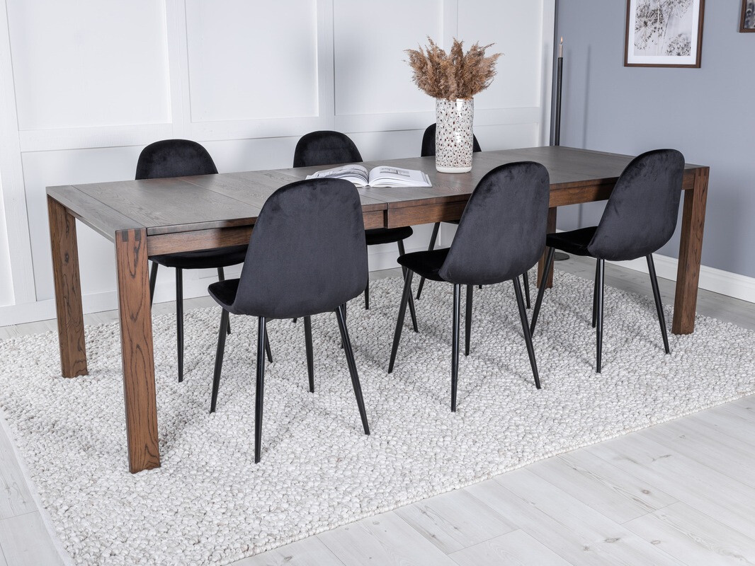 Salle à manger complète Dallas 2027 (Bois sombre)