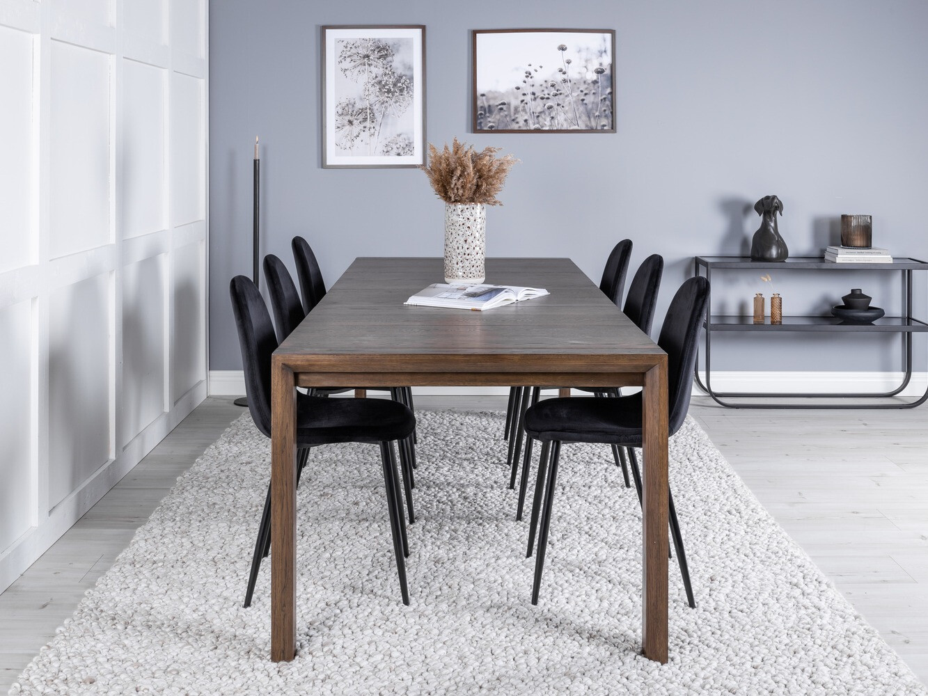 Salle à manger complète Dallas 2027 (Bois sombre)