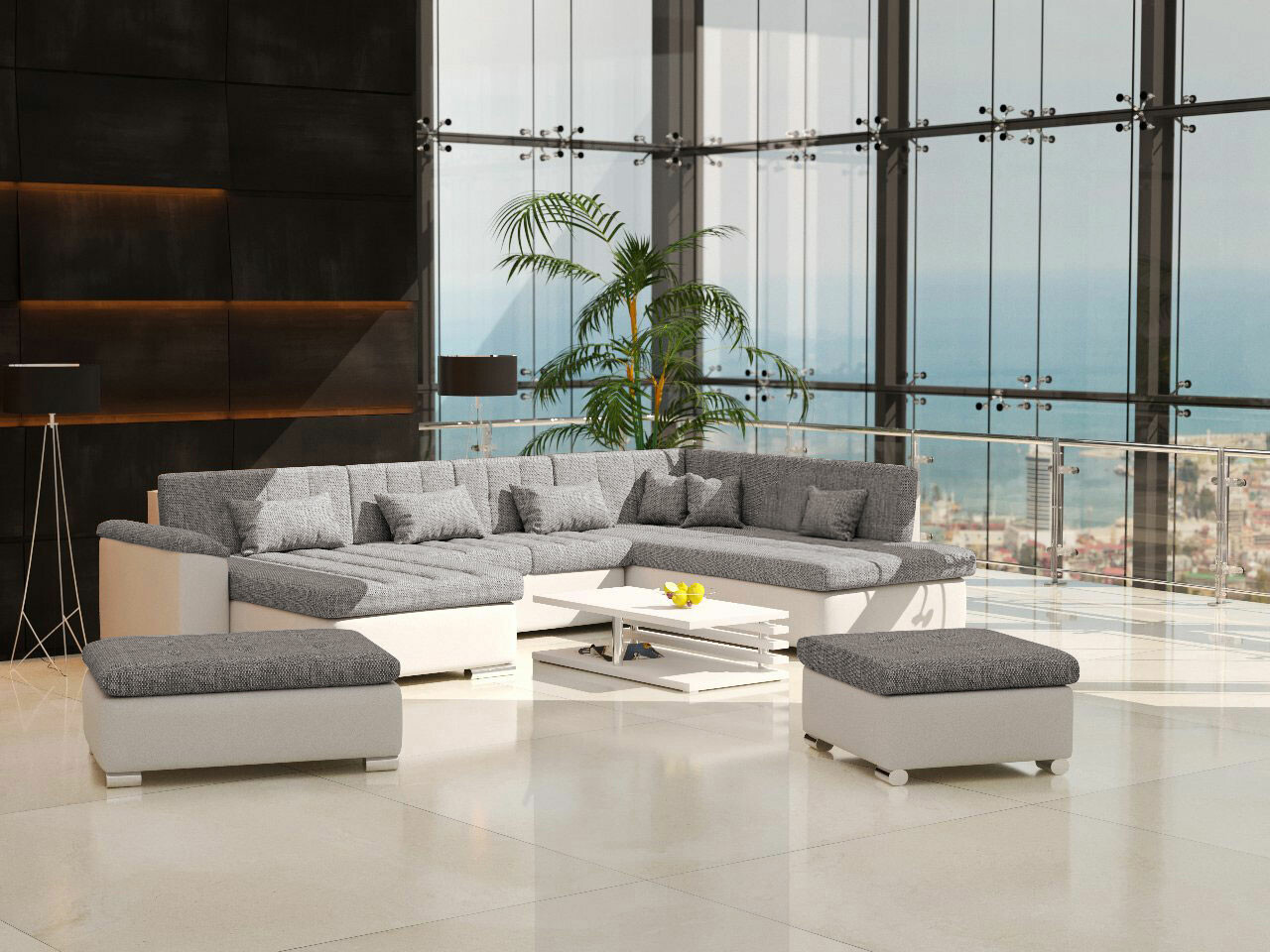 Ensemble de canapés Comfivo Gemma II (Soft 017 + Lawa 05)