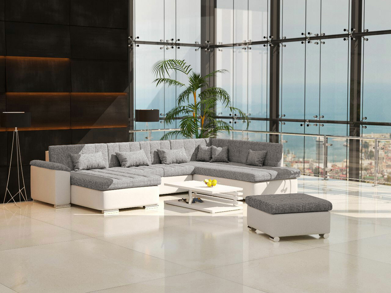 Ensemble de canapés Comfivo Gemma (Soft 017 + Lawa 05)