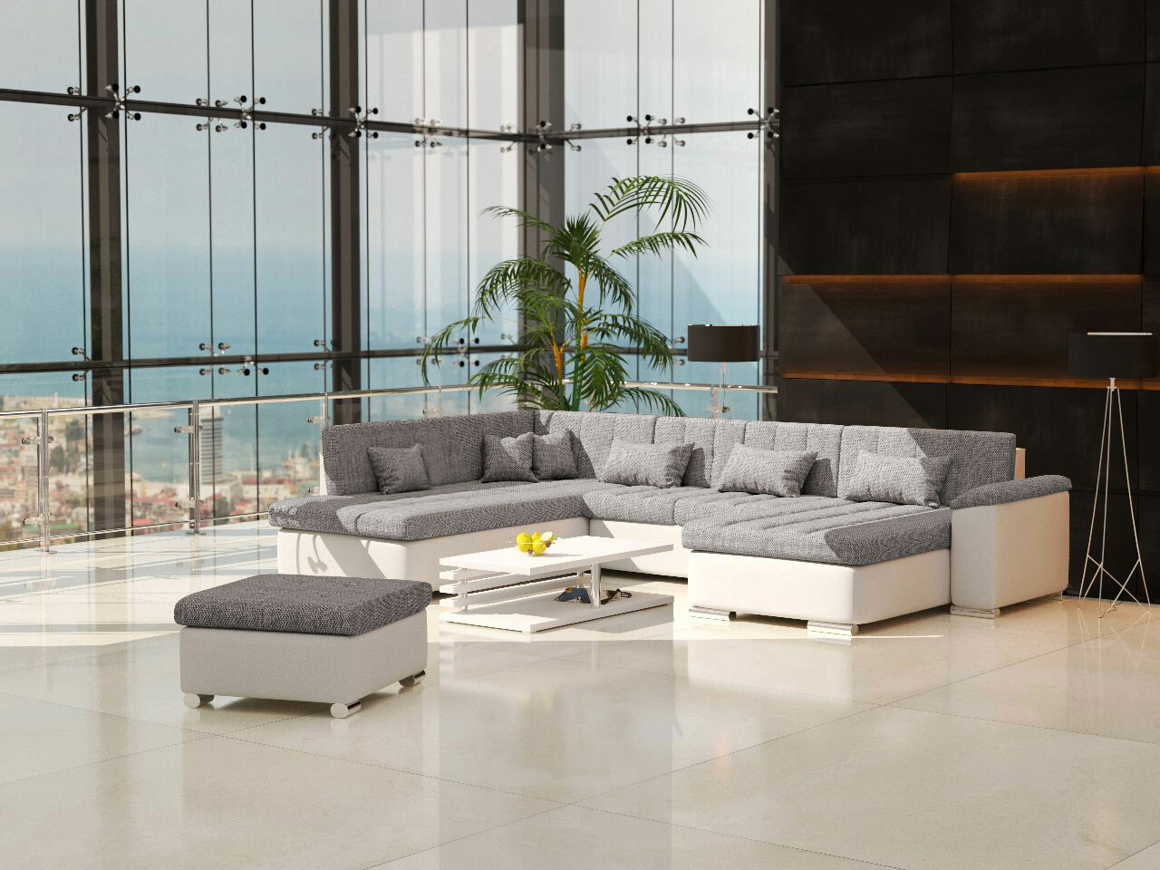 Ensemble de canapés Comfivo Gemma (Soft 017 + Lawa 05)