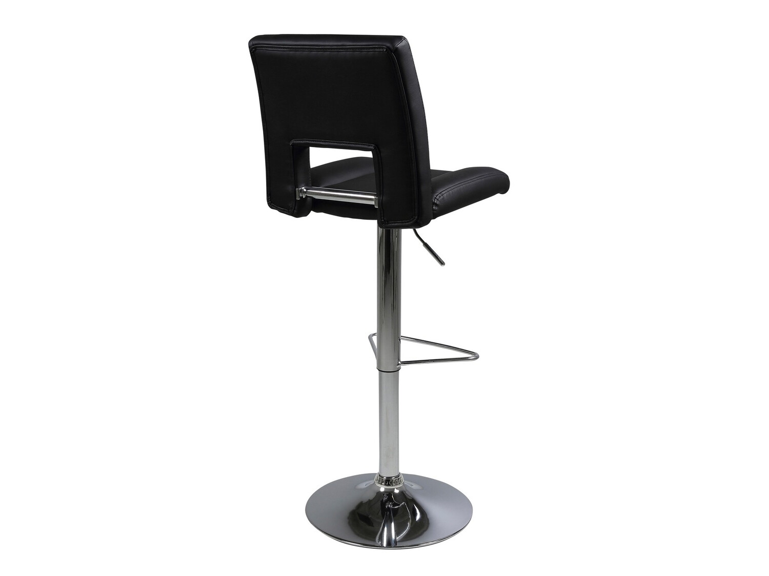 Chaise de bar mi-hauteur Norsica 145 (Noir + Argent)