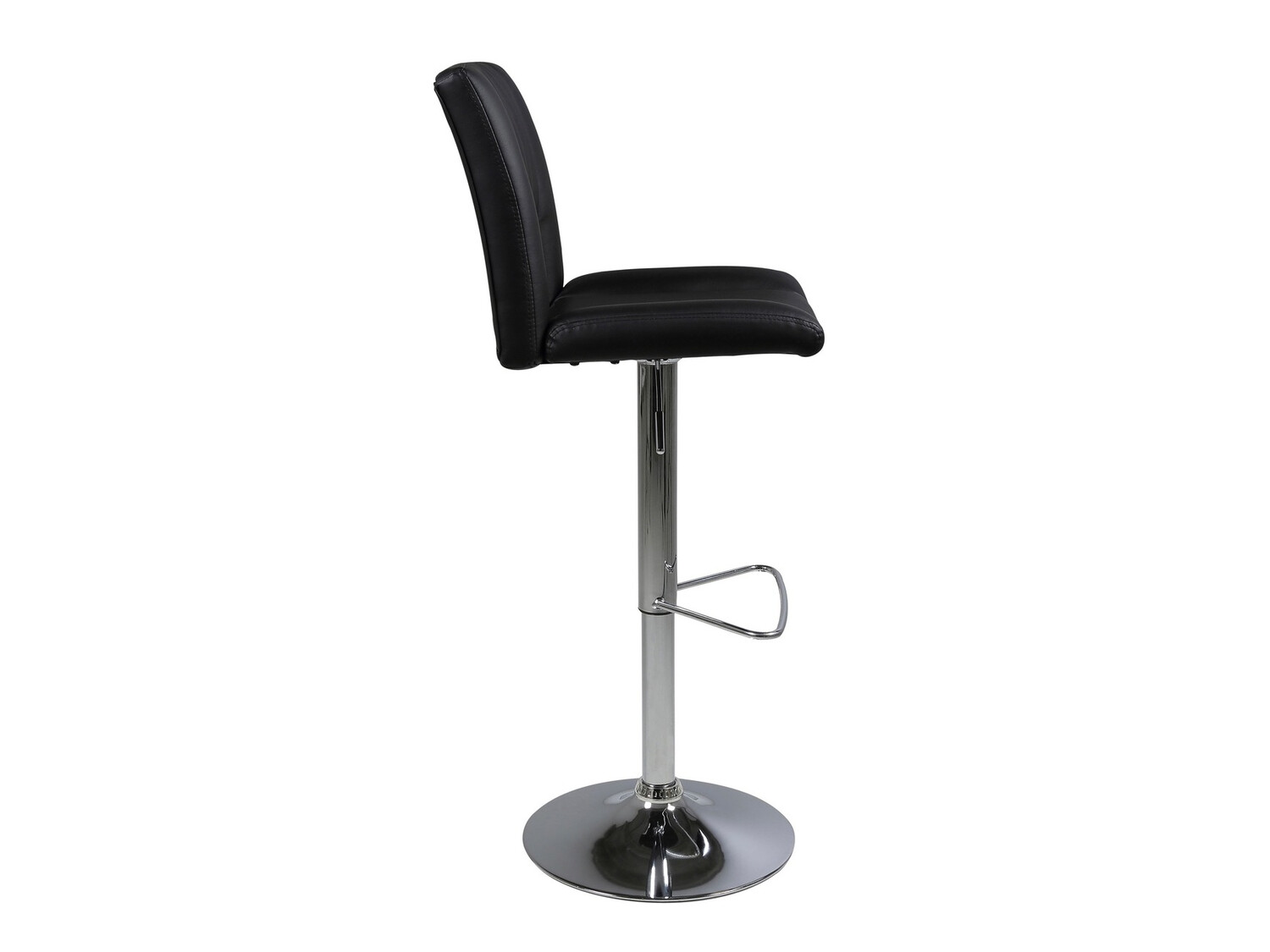 Chaise de bar mi-hauteur Norsica 145 (Noir + Argent)