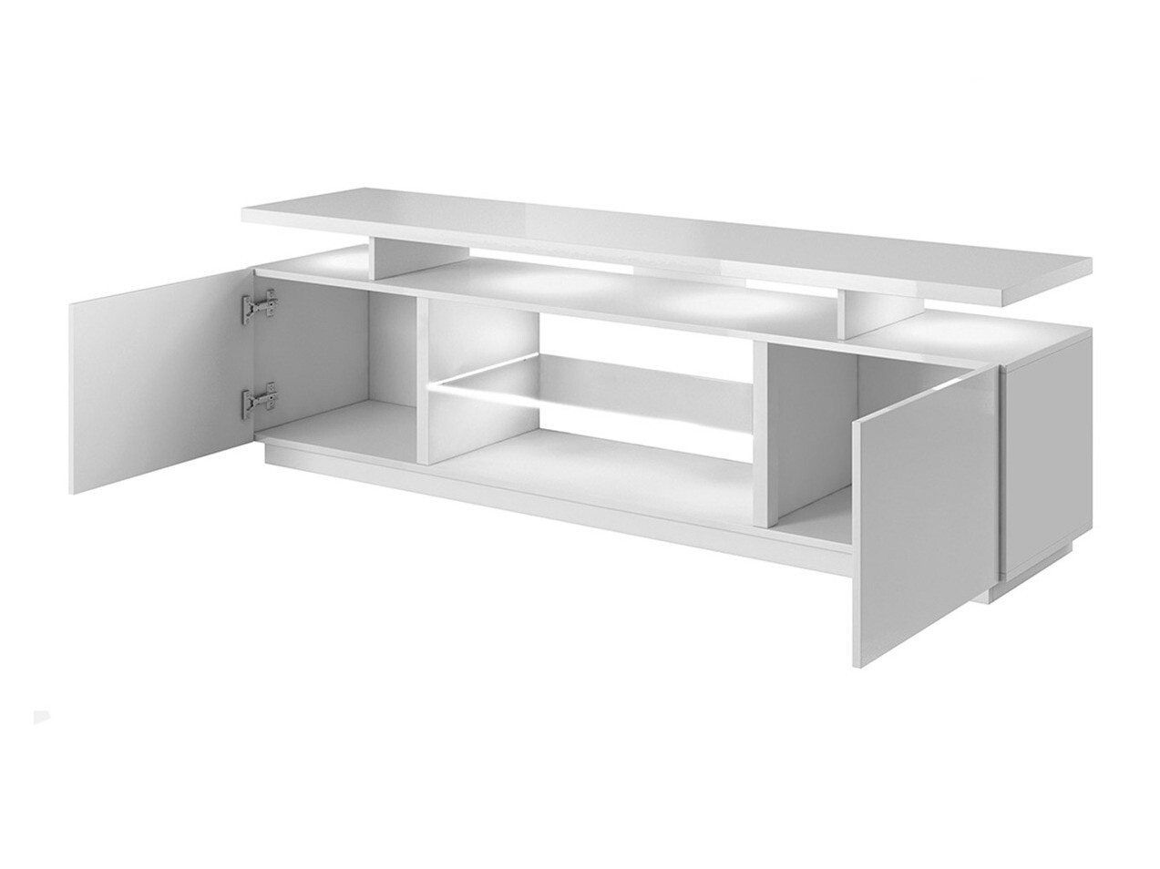 Meuble TV Figura (Gris + Gris brillant)