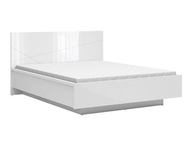 Lit Fivale 122 (Blanc brillant + Blanc)