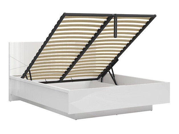 Lit Fivale 122 (Blanc brillant + Blanc)