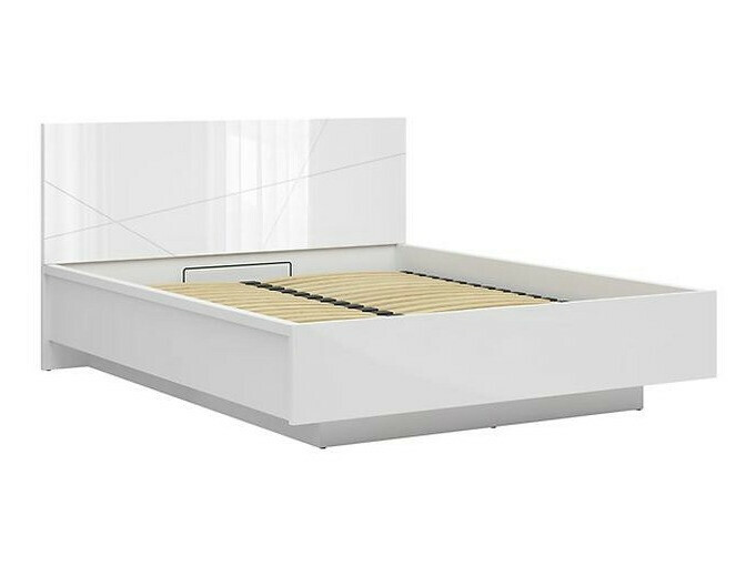 Lit Fivale 122 (Blanc brillant + Blanc)