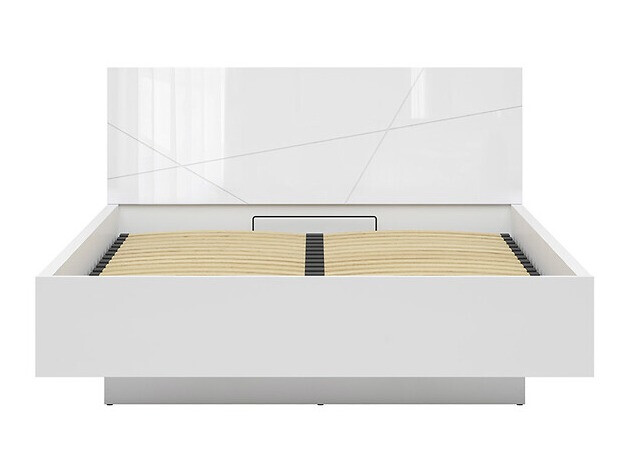 Lit Fivale 122 (Blanc brillant + Blanc)