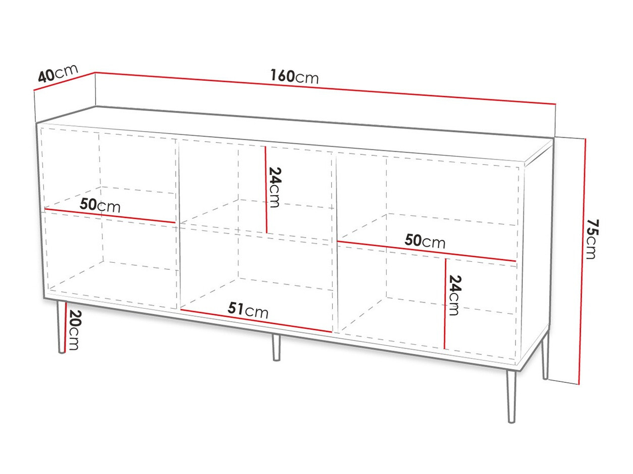 Buffet Merced B130 (Noir brillant + Noir)