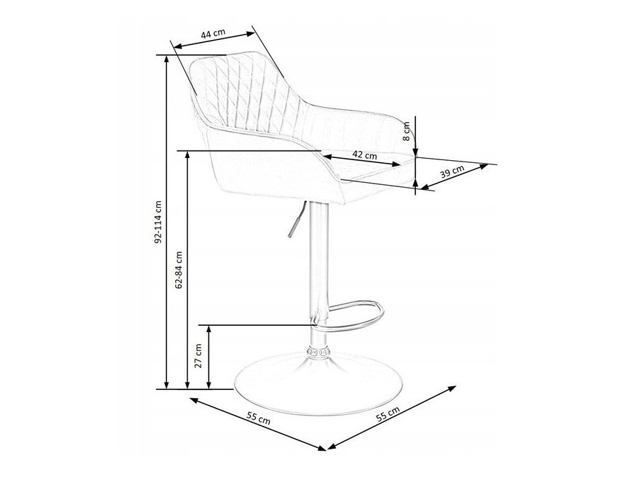 Chaise de bar mi-hauteur Houston 972 (Vert foncé)