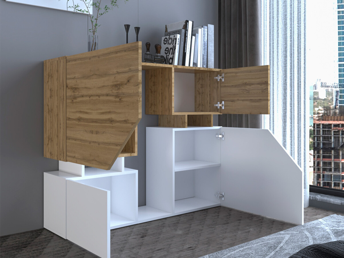 Ensemble de salon Comfivo Daldune I (Chêne wotan + Anthracite)