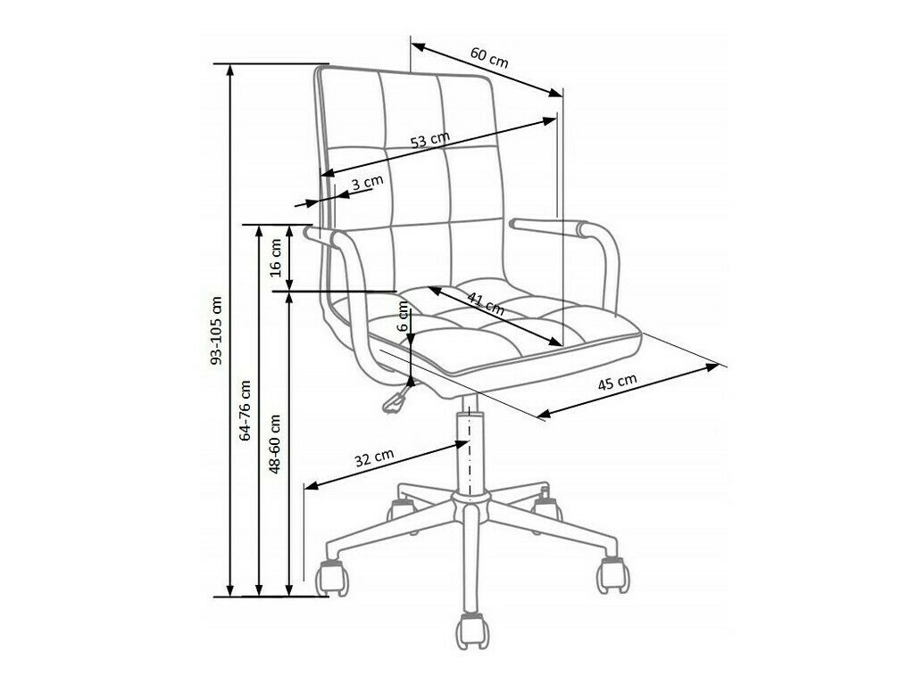 Chaise de bureau Houston 1198 (Vert foncé + Argent)